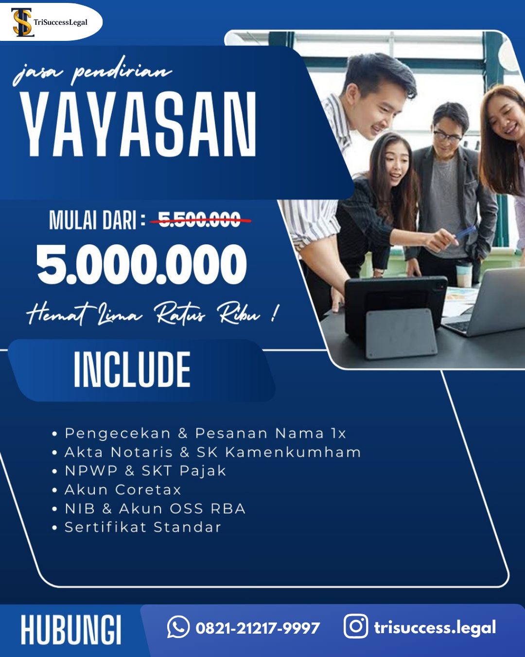 Jasa Pendirian YAYASAN – TriSuccess Legal