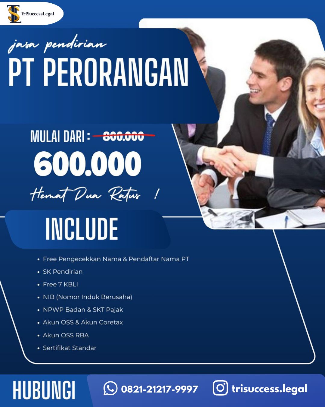Jasa Pendirian PT PERORANGAN – TriSuccess Legal